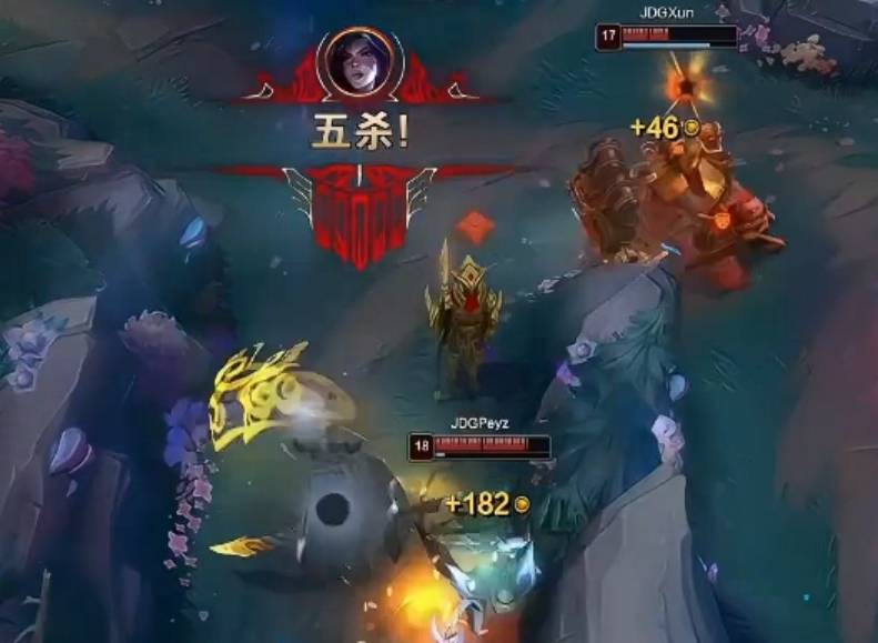 JDG五(wǔ)殺(shā)封(fēng)神(shén) 这款游戏里也有最强战队